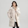 Long Knee Length Cotton Jacket for Women's Fashion, Thick Cotton Jacket