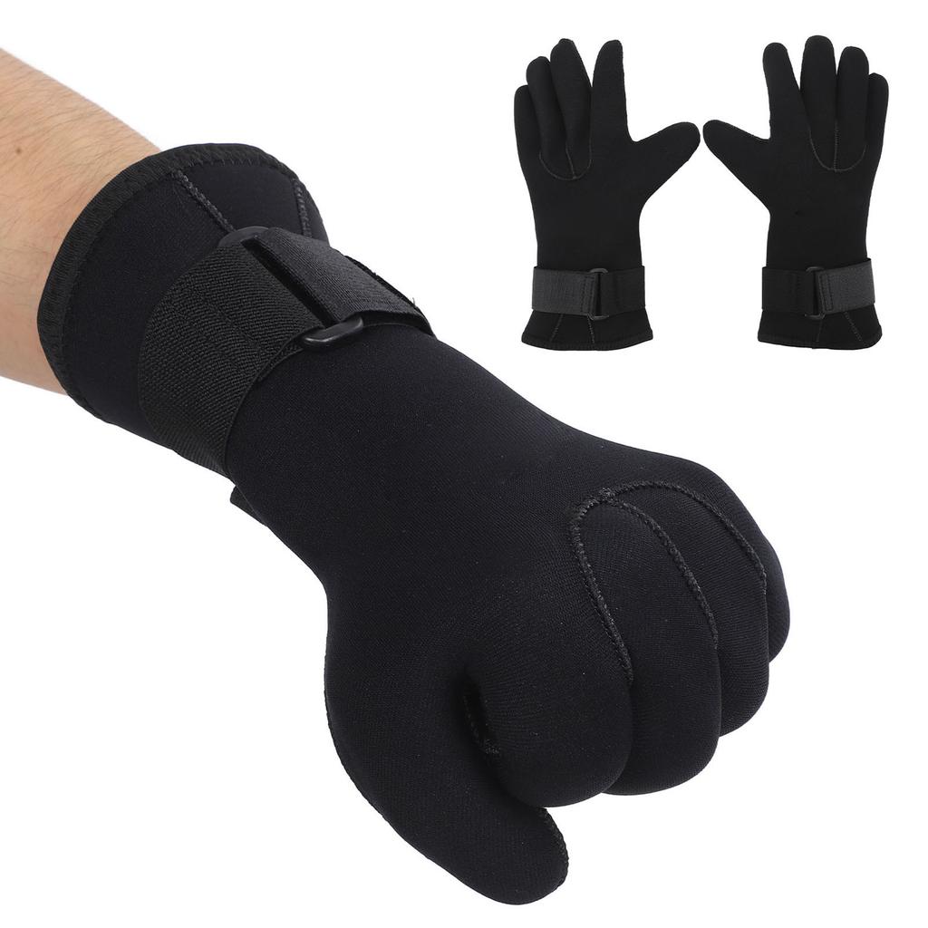 2 Pcs Diving Gloves 5MM Comfortable Non Slip Thickened Warm Wear Resistant Handguard Diving Gloves