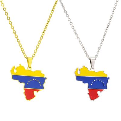 Stylish Couples Necklace Venezuela Map Clavicle Chain Special Choker Ornaments
