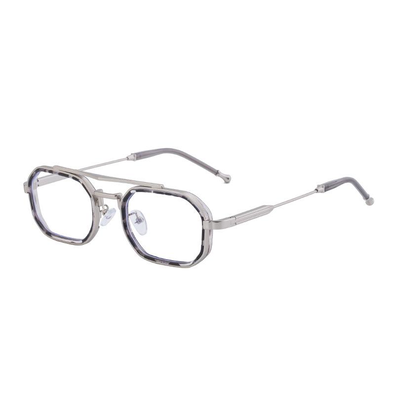 Lunettes de soleil rétro à double faisceau pour hommes, petite monture, verres solaires haut de gamme à monture intégrale