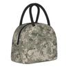 Camouflage Star Skull Insulated Lunch Bag Cooler Bag Reusable,Lunch Container  High Capacity Tote Lunch Box Food Storage Bags
