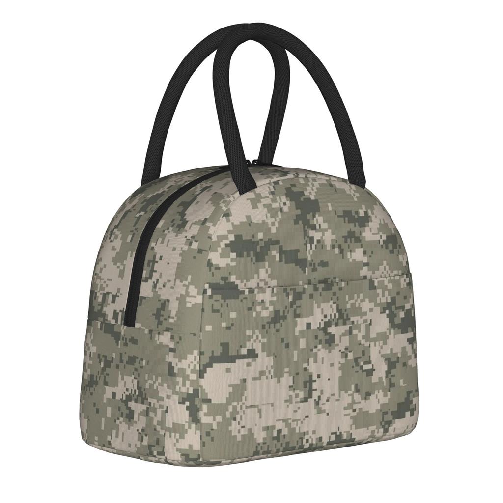 Camouflage Star Skull Insulated Lunch Bag Cooler Bag Reusable,Lunch Container High Capacity Tote Lunch Box Food Storage Bags