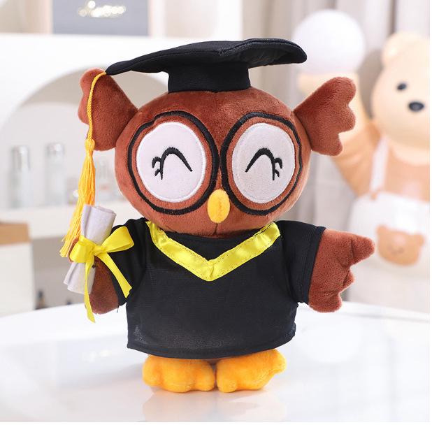 Adorable Graduate Capybara Plush Toy with Cap