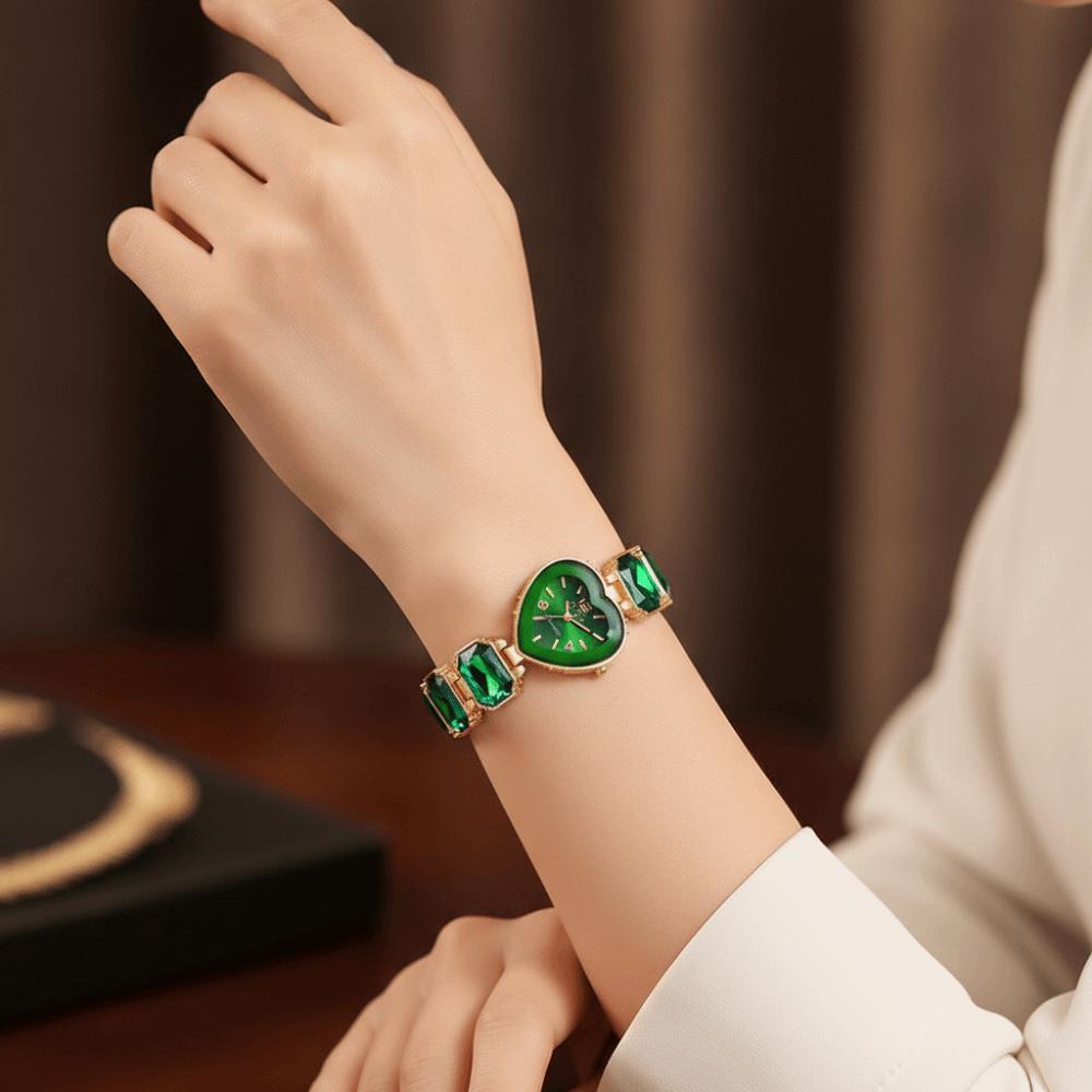 Adjustable Bracelet Rhinestone Bracelet Watch Colorful Crystal Chain Wristwatch Girl