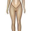 Women's Glittering V-Waist Fishnet Stockings with Silver and Gold Threads for Nightclub or Stage Wear