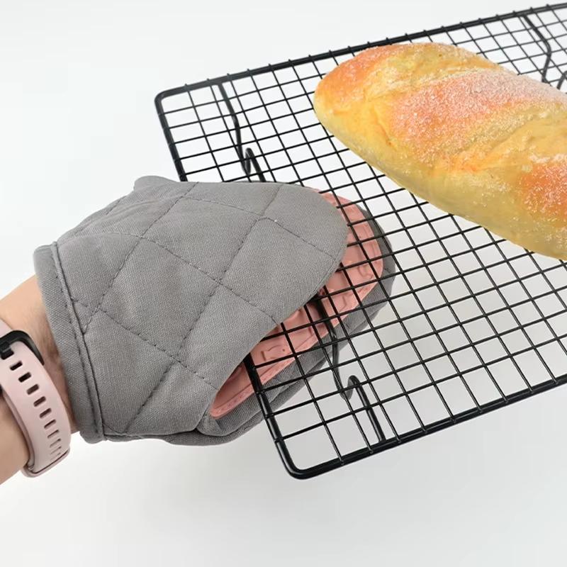1pc Silicone Anti-Scalding Oven Gloves Potholder Kitchen Silicone Tray Dish Bowl Holder Baking Dessert Tableware Rack Glove Tool