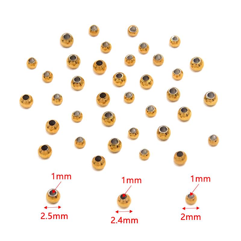 Stainless Steel Round Spacer Beads for DIY Jewelry Making