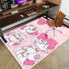1pc, Pink Bowknot Cat Rug - Cute Cartoon Home Decor for Room, Office Carpet, Chair Cover, Outdoor Mat, Gift IdeaP203
