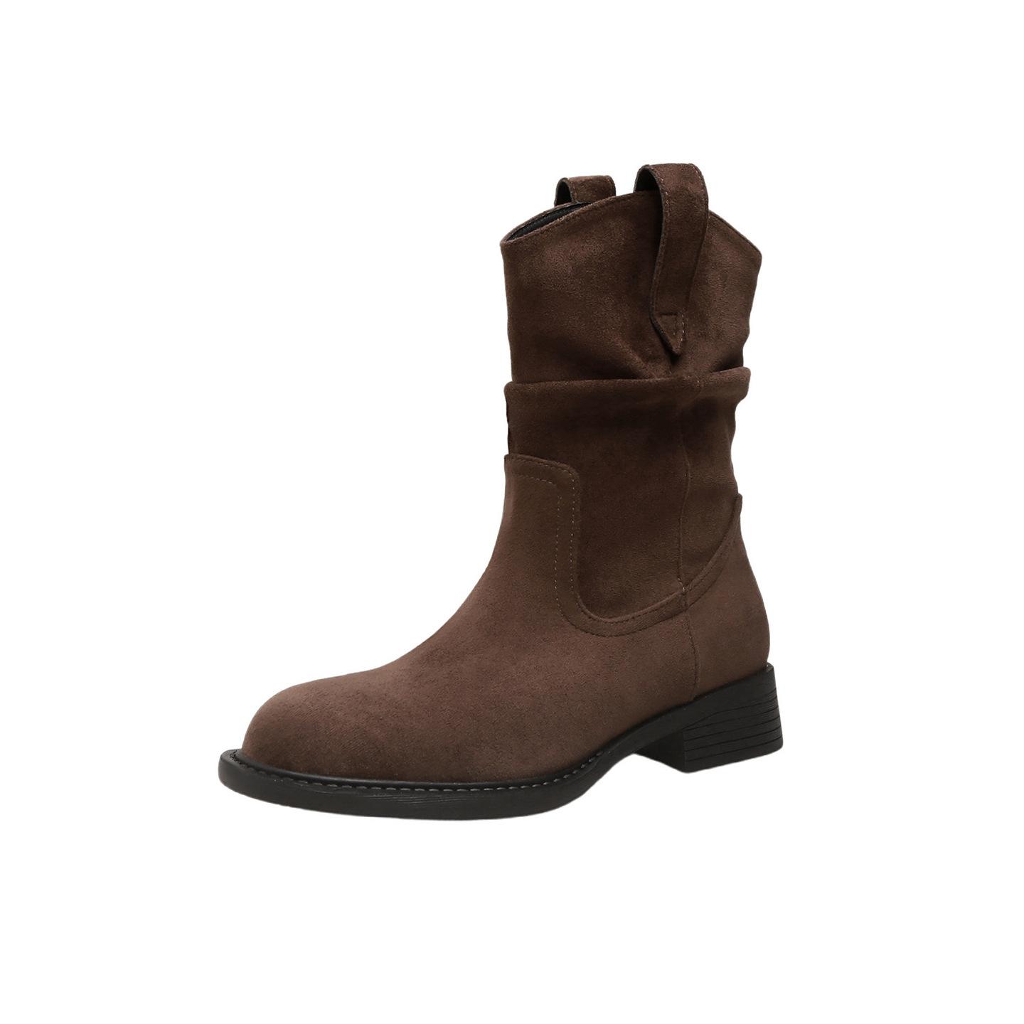 

Maillard medium boots children s 2025 new summer and autumn western cowboy pile boots thick-soled Martin boots single boots 40