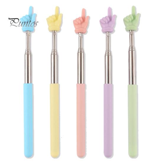 Вказівка ​​для вчителя Macaron, яка читає пальцями, висувна вказівка ​​з матовою ручкою з нержавіючої сталі з регульованою довжиною