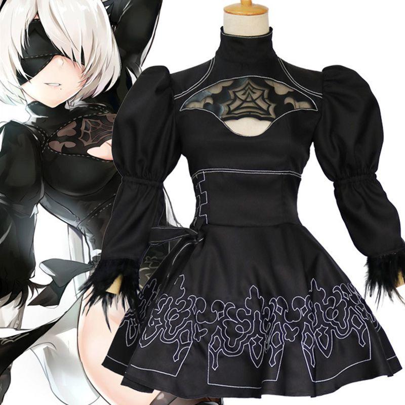 Elegant And Authentic Nier Automata 2b Yorha No.2 Cosplay Costume Full Set Outfit