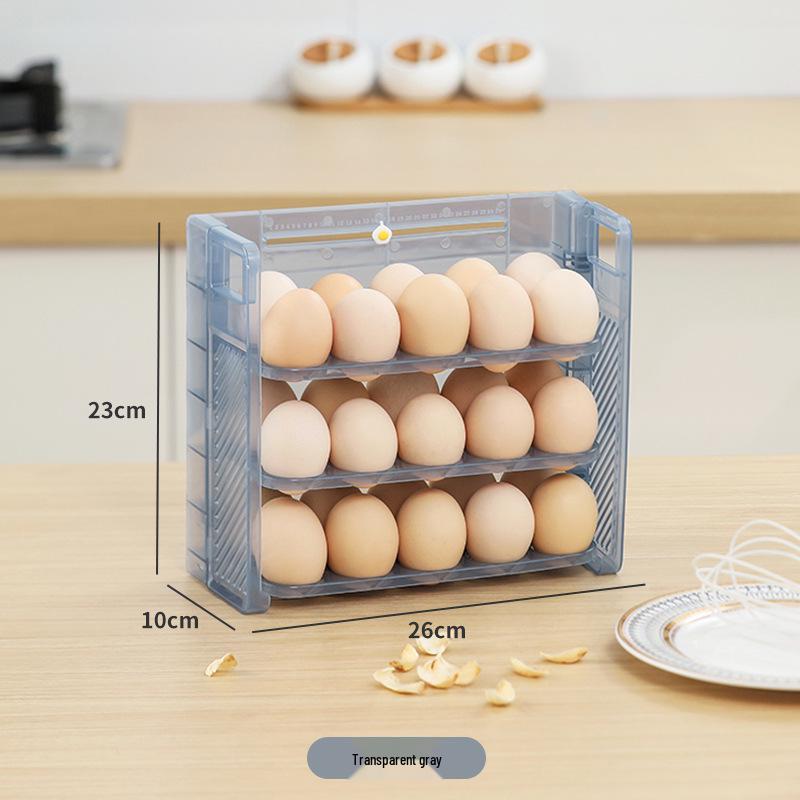 Multi-Layer Egg Storage Box - Fresh-Keeping, Anti-Fall, Food Grade, Handheld with Timer