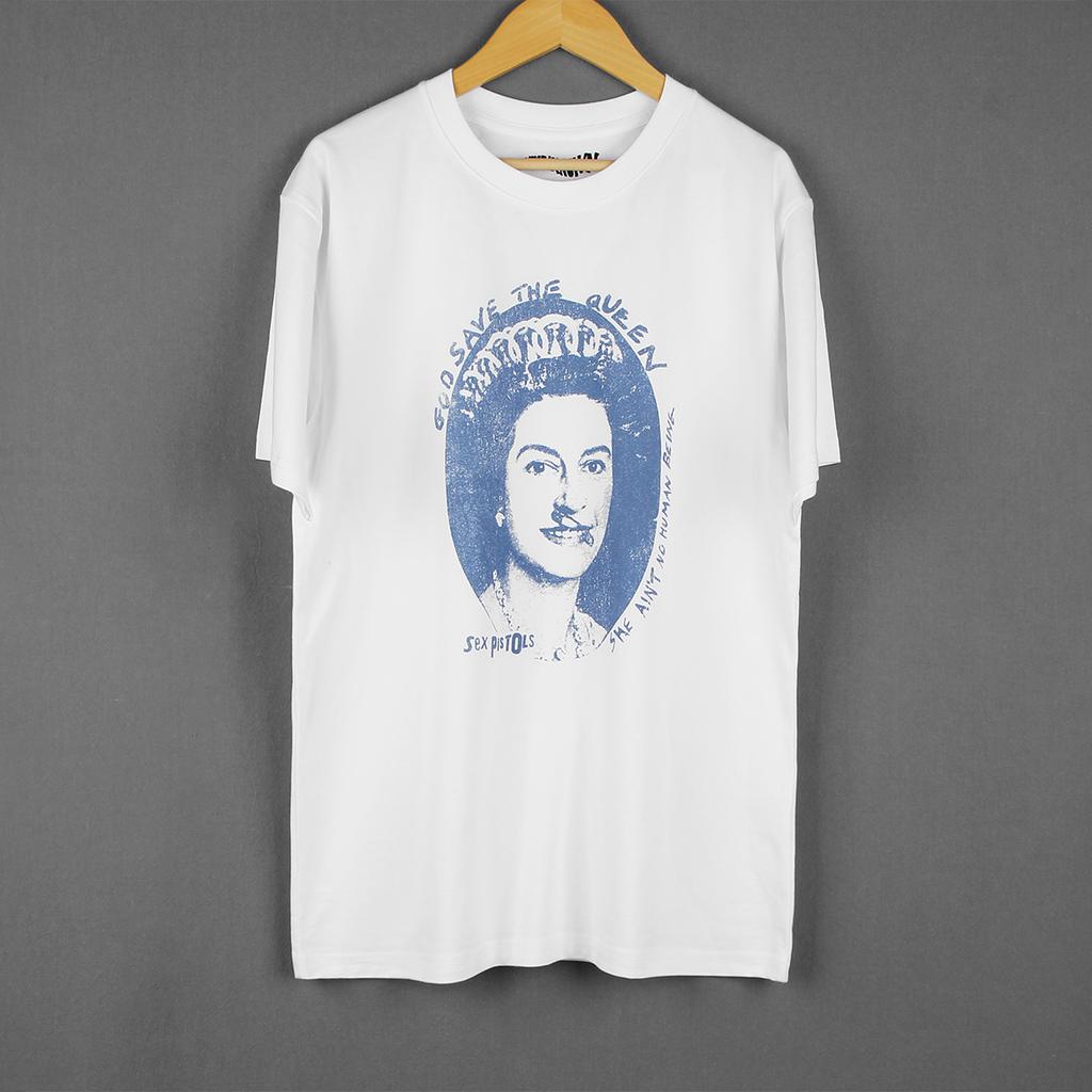 Sex Pistols TShirt God Save The Queen Punk Rock Clash Buzzcocks Joy Division The Damned Unisexs Cotton Summer White Printed Shirt