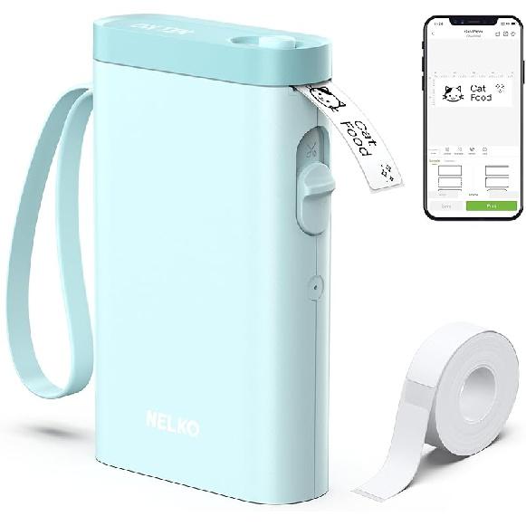 Nelko Label Maker Machine with Tape, P21 Bluetooth Label Printer, Wireless Mini Label Makers with Multiple Templates for Organizing Office Home,