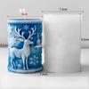 3D Relief Cylinder Christmas Snowflake Elk Silicone Candle Mold Christmas Tree Santa Aroma Plaster Mold Candle Making Supplies