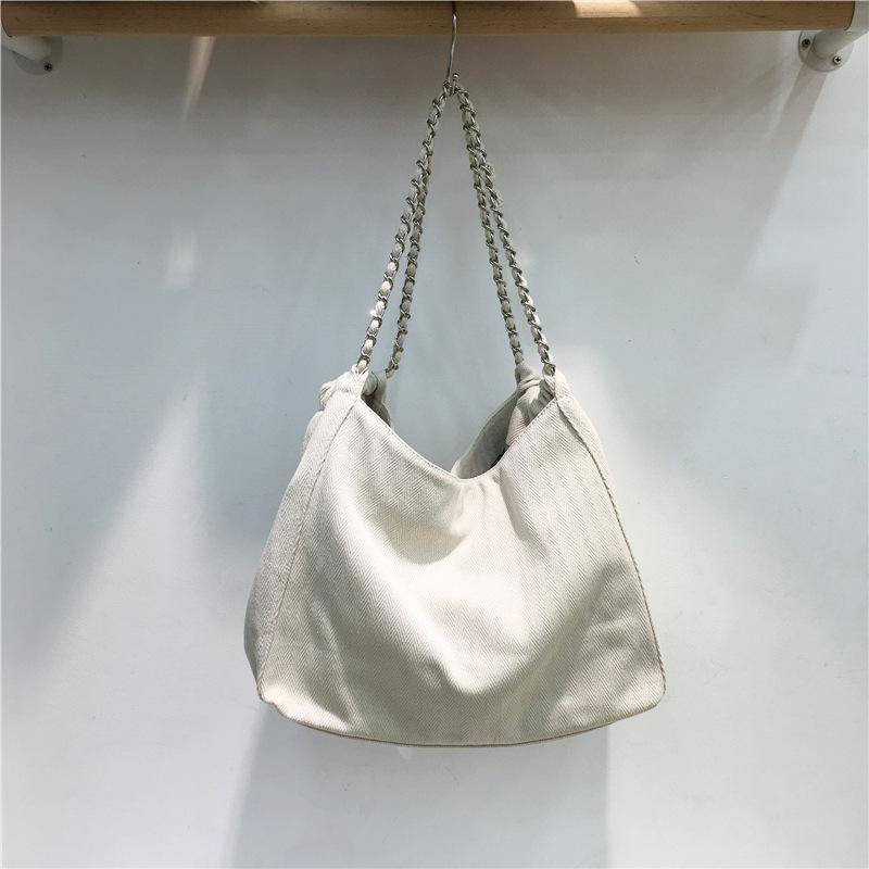 2023 Korean-Inspired Women's Large Capacity Denim Canvas Shoulder Bag