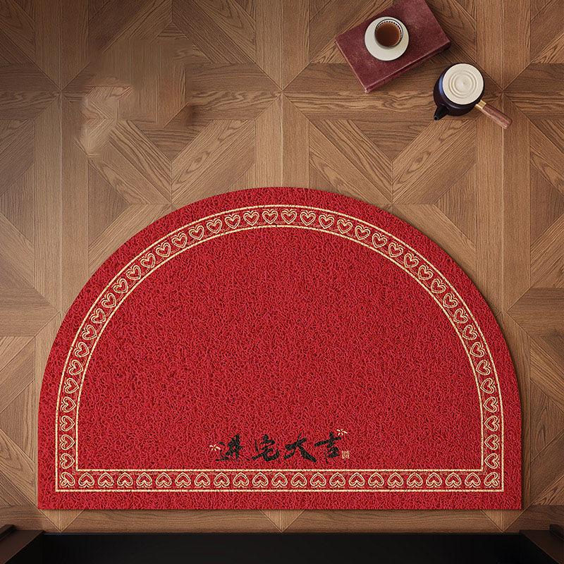 Semicircular Silk Ring Floor Mat Household Chinese Porch Floor Mat Non-Slip Entry Door Floor Mat Wear-Resistant And Dirt-Resistant Entry Door Floor