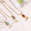 1 Piece Brass & Glass Charms 18K Gold Plated Multicolor Tulip Flower Micro Pave Clear Cubic Zirconia Pendant DIY 29mm x 12mm