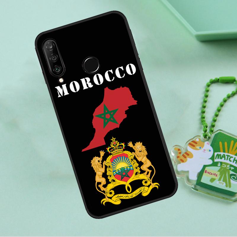 Morocco Flag Coat Of Arms For Huawei Nova 12i 12s 7i 8i 11i 9 10 SE Y90 Y60 Y70 Y72 Y61 Y91 P30 P40 Lite P60 Pro Case