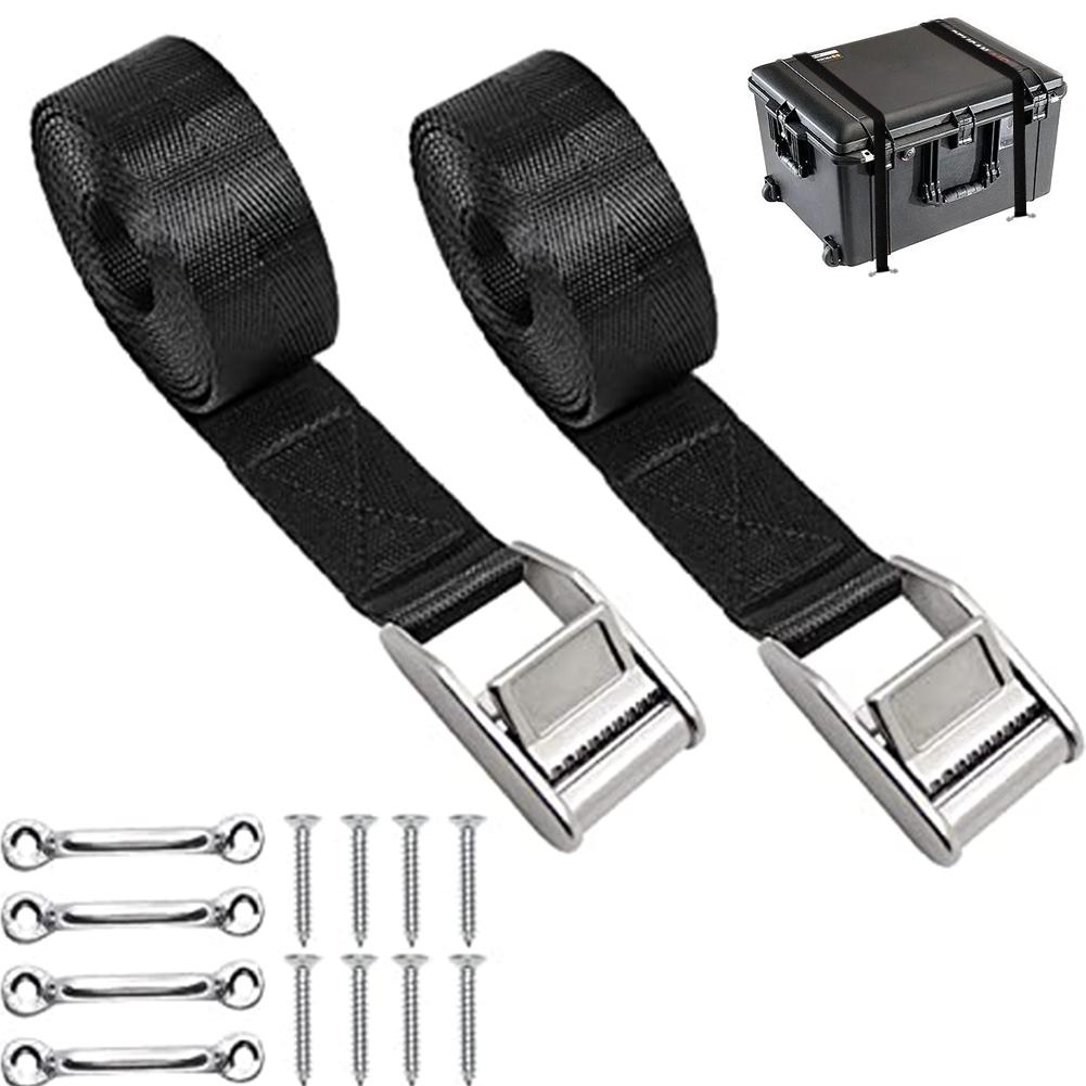 Battery Tie Down Straps Kit With Stainless Steel Cam Buckle Stainless Steel Bracket Screws Cooler Tie Down Kit For Boats
