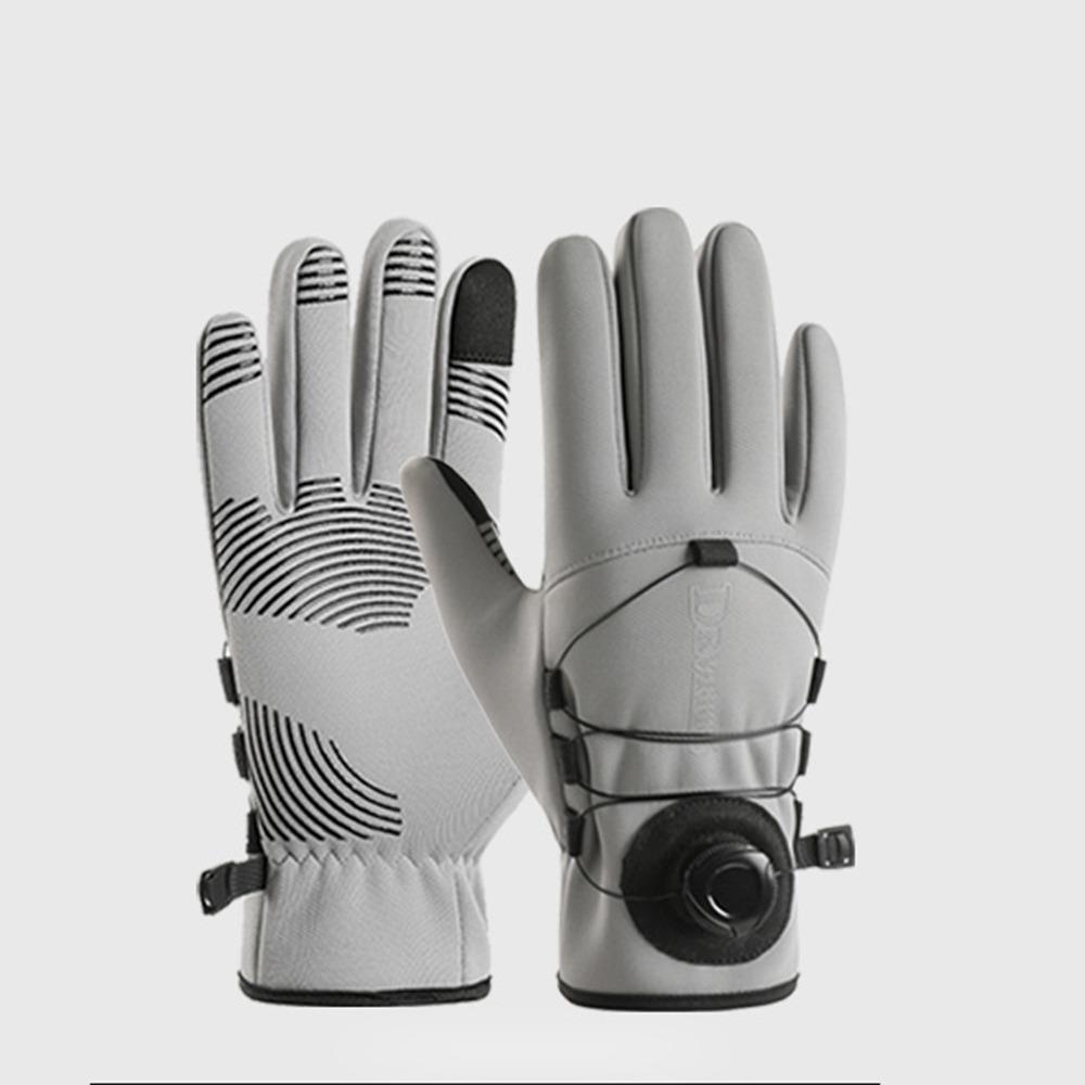 

Cold-Resistant Winter Warm Gloves Extended Thickened Skiing Cycling Gloves Winter світло-сірого кольору