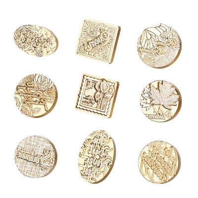 Wax Seal Stamp-Words Phrases Sealing Wax Stamp Flower Sealing Stamp for Envelope Wedding Invitations Card Decorations