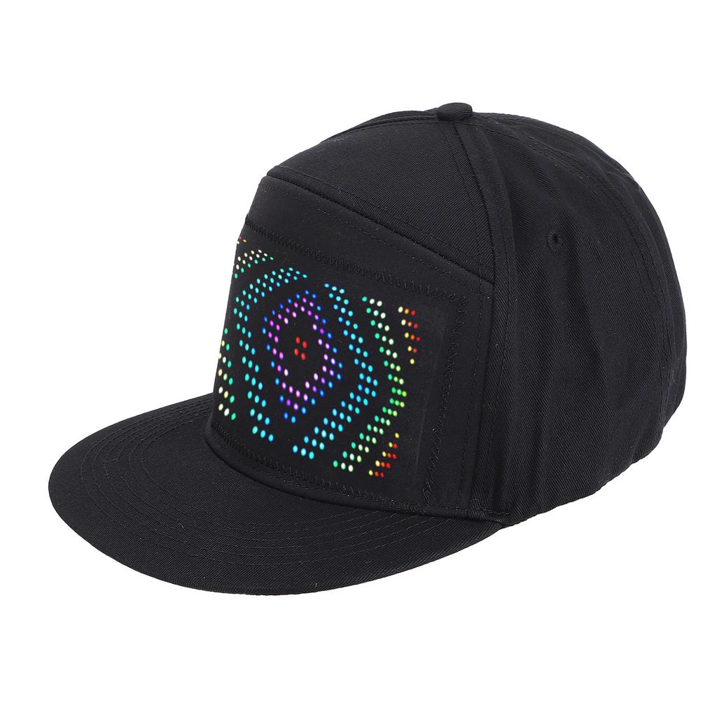 LED Cap 16x32 BT APP Control Programmable LED Hat for Festival Party Carnival Concert 5V 2A