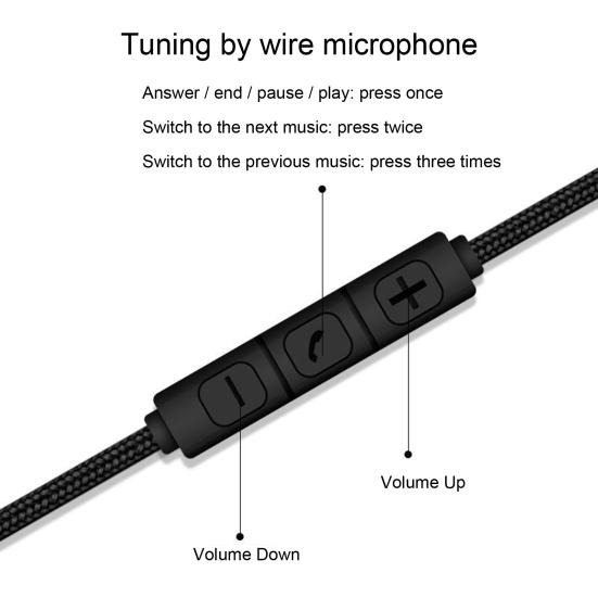 Audio Cable 1.2m Gold Plated Plug Volume Control 3.5mm Male to Male AUX Cord with Mic for Car Speaker