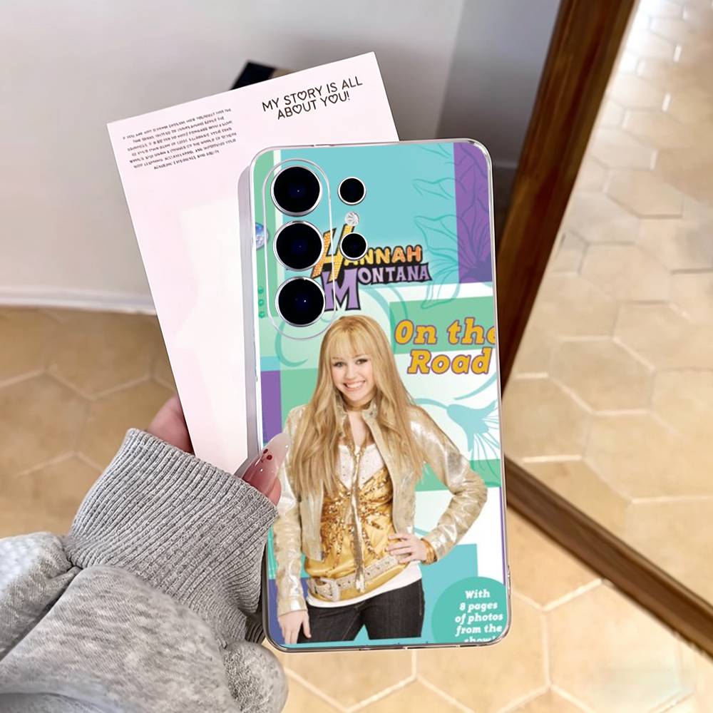 H-Hannah Montana Phone Case For Samsung S25,S24,S21,S22,S23,S30,Ultra,S20,Plus,Fe,Note,10,9,5G Transparent Cover