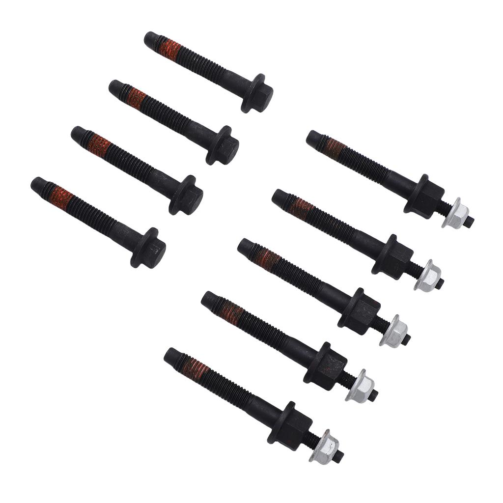 9PCS Exhaust Manifold Bolt Kit 6505316AA Carbon Steel Exhaust Manifold Bolt Stud Nut Hardware Set Replacement for 300