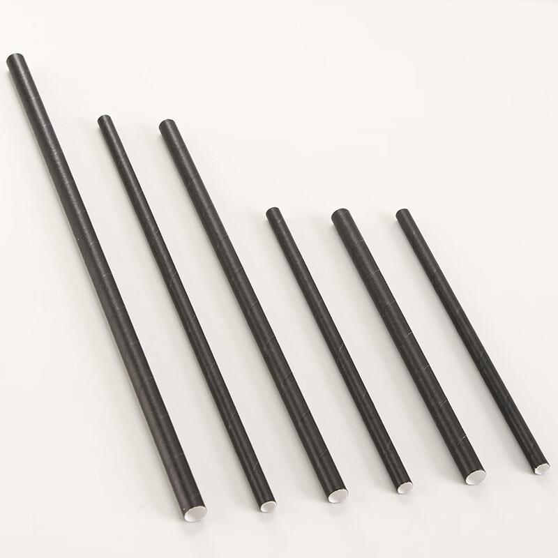 Black Disposable Paper Straws