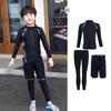 Kids' Sun-Protective Long Sleeve Swimwear Set - Quick Dry for Boys, Girls, and Parent-Child Beach Outings