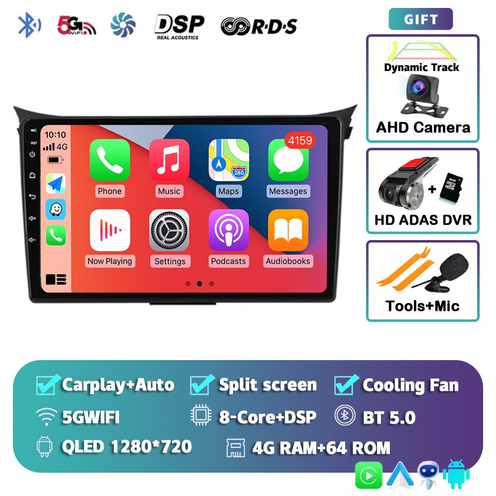 Android 14 Carplay Auto Car Radio For Hyundai I30 Elantra GT 2012 2013 2014 2015 2016 GPS Navigation Multimedia Player 4G Stereo