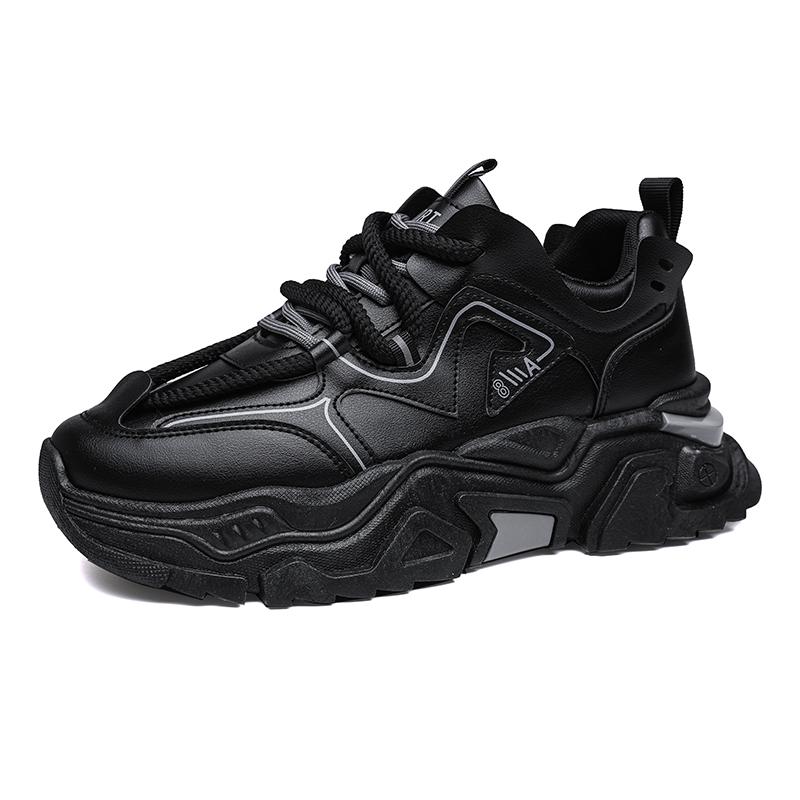 

Thick Soled 2025 New Autumn Trend Fashionable and High-end Feeling Youth Height Increasing Casual Sports Shoes 39 чорний