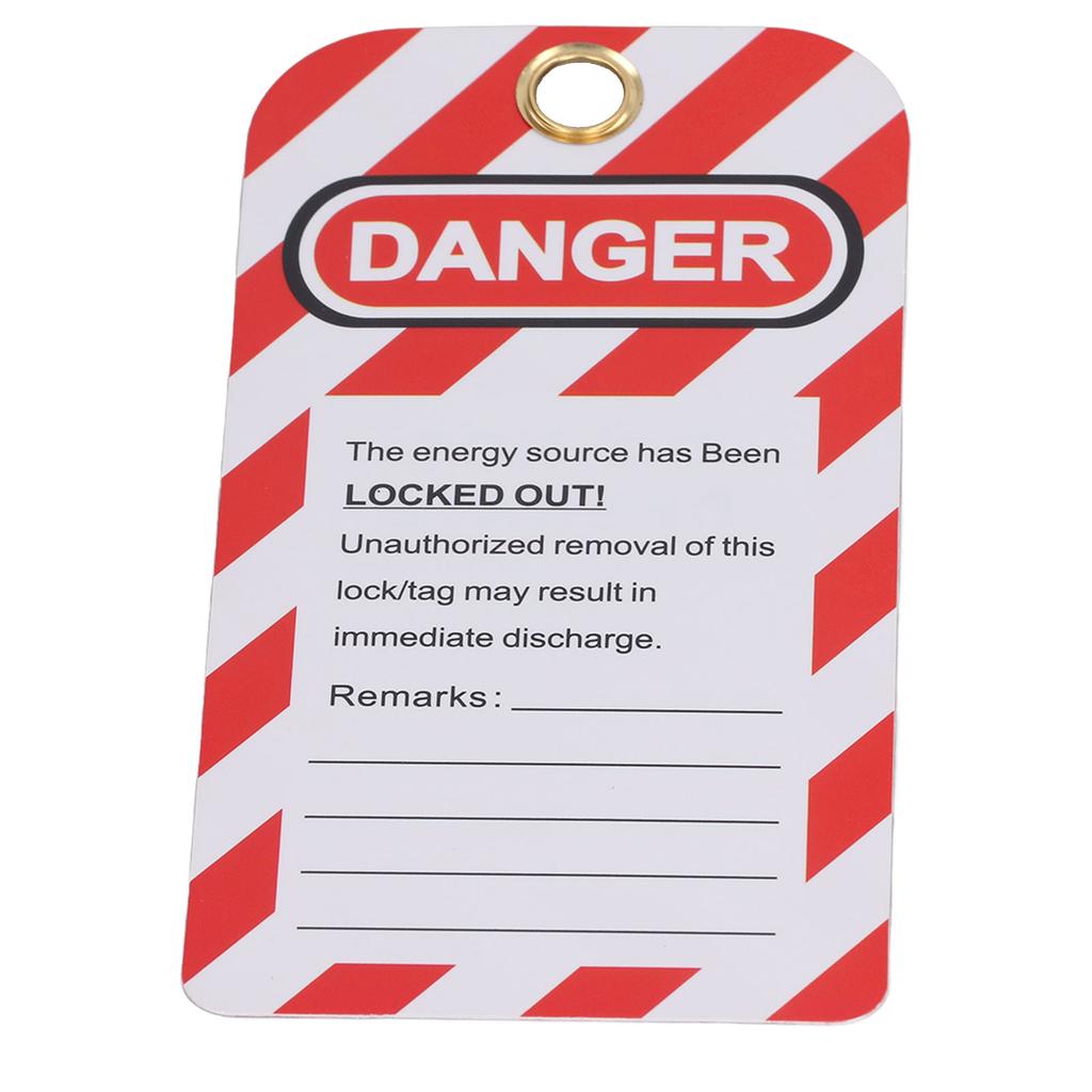 20Pcs Lockout Tagout Tags Kit PVC Plastic Reusable Engineering Safety Warning Signs Red