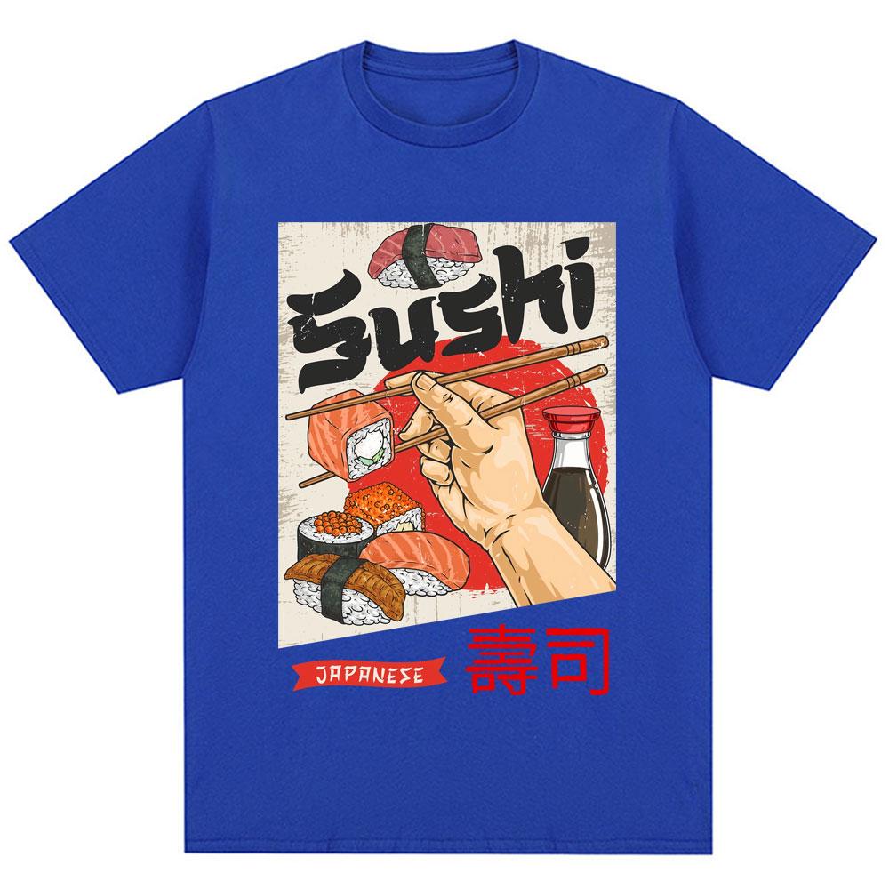 Japan Sushi Funny Graphic T-shirts Men Women Fashion Harajuku T Shirt Oversized Cotton Summer Japanese Style T Shirts Streetwear