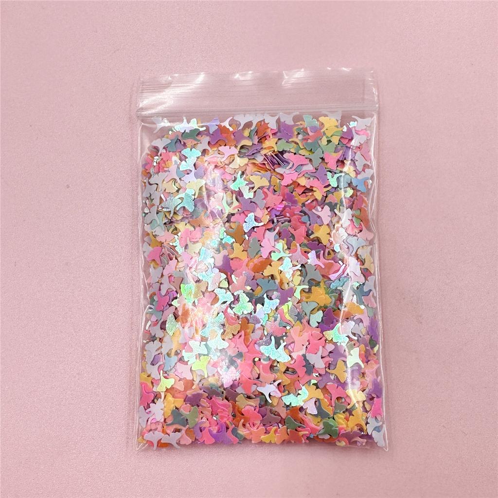 Hanmade Fashion Hollow Out Ginkgo Leaf 6.8*6.2mm 1000Pcs Acrylic Decorative Resin Sequins PVC Multifuctional Mini Sequins