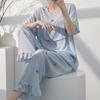 Short-sleeved Trousers Cotton and Silk Pajamas Women's Summer Thin Suit Japanese Sweet Anti-bumps Can Be Worn Outside Cotton Silk Loungewear
