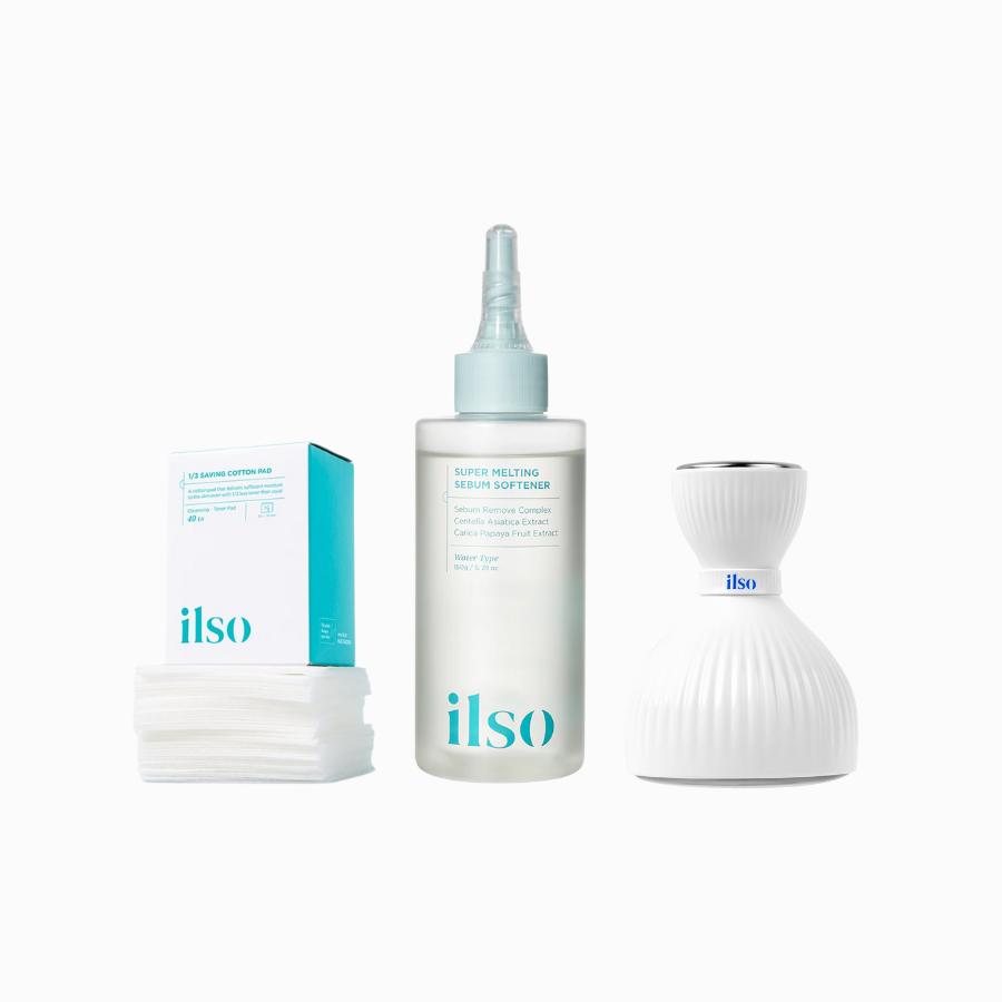 

ILSO Супер тающий себум софтнер 150 мл + Ватные диски + Двойной охлаждающий мастер 1pc