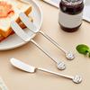1/2pcs Cute 316 Stainless Steel Butter Knife Bread Jam Cream Spatula Long Handle Cheese Butter Spreader Kitchen Utensil