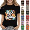 Children's Casual and Fashionable Round-Neck Printed Short-Sleeve Top for Back-to-School