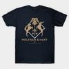 Asian Size Men Black Print T-shirt Wolfram And Hart No-Cut Heat Transfer Print Cotton Tshirt