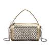 This year's popular bag ladies 2025 new Korean version fashion rivet personality trend hand-held crossbody cylinder bag PU