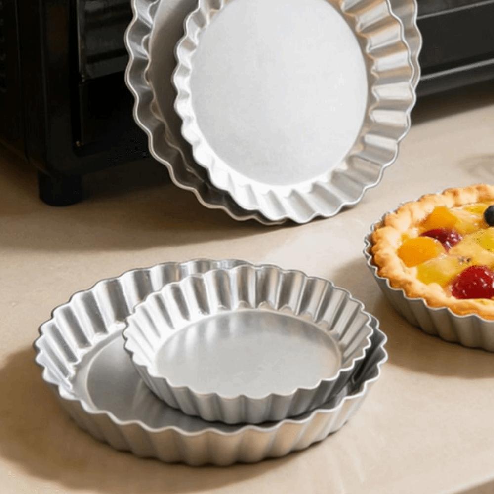 Nonstick Pizza Baking Pan Edge-patterned Tart Pan Easy Clean Egg Tart Molds  Pastry Making