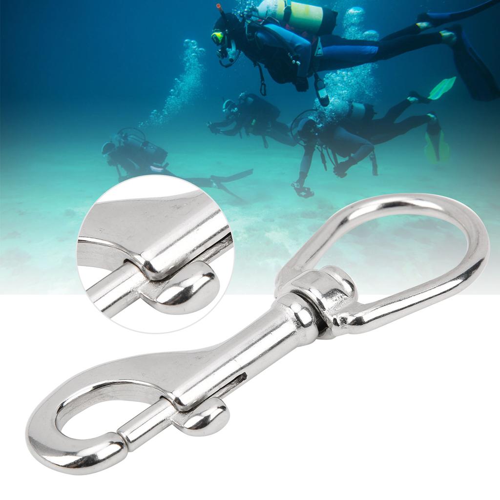 Rotating Snap Hook 316 Stainless Steel Single Head Outdoor Activities Diving Buckle80mm
