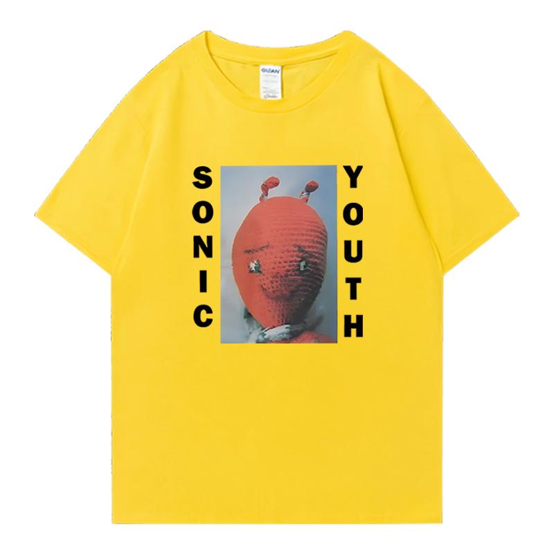 Hot sale Sonic Youth T shirt Crew Neck Oversized Unisex Women streetwear 100 Cotton short sleeve tshirts Unisex Funny Summer Tops