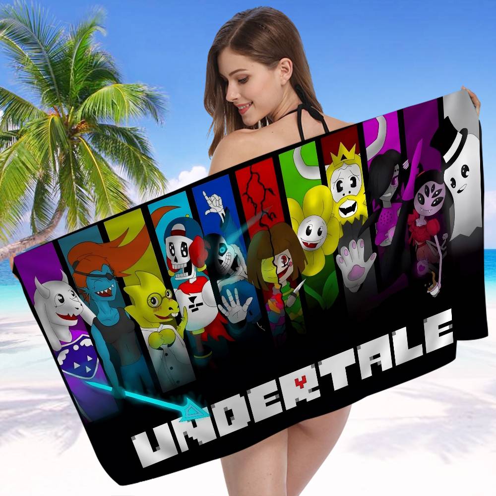 Hot Video Game U-Undertale Classic Movie Microfiber Blanket Quick Drying Beach Towels Super Absorbent Pool Towel Blanket