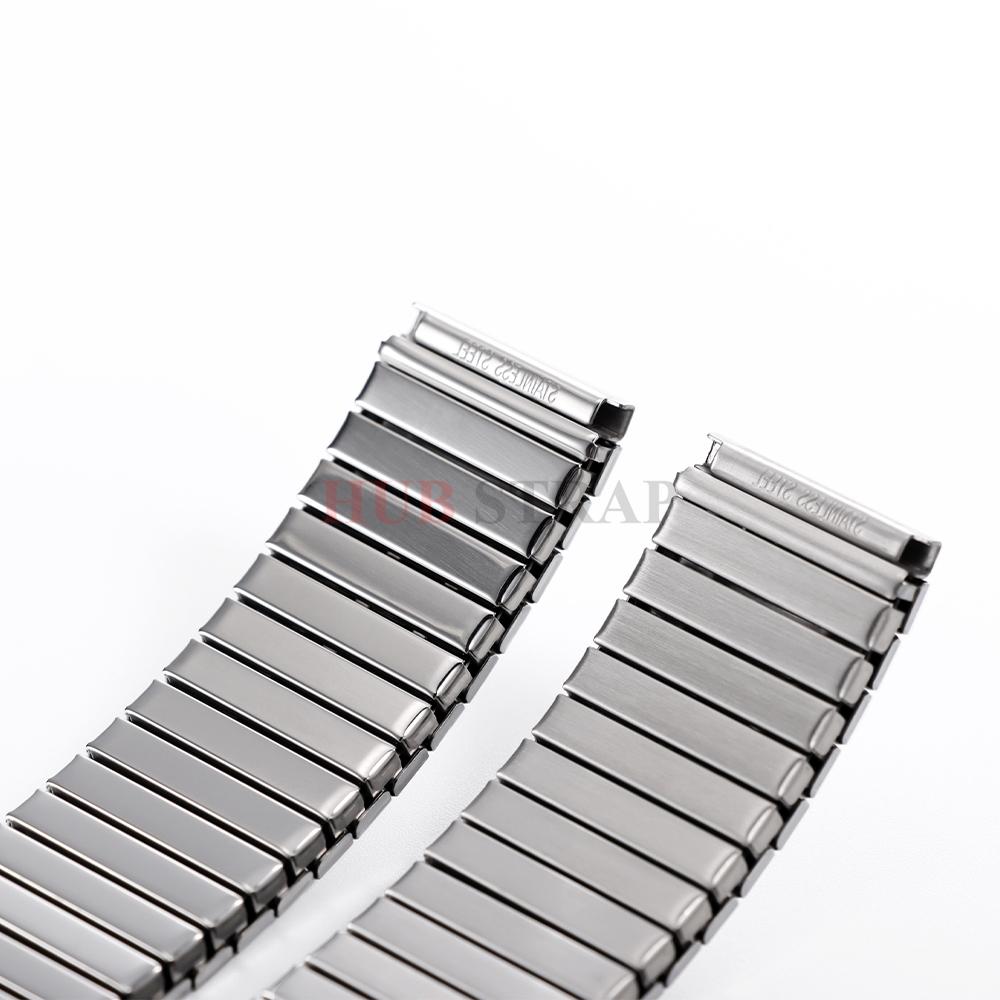 16mm 18mm Stainless Steel Elastic Stretch Strap for Smart Watch Band for Men Women Universal Metal Expansion Strap Accessories