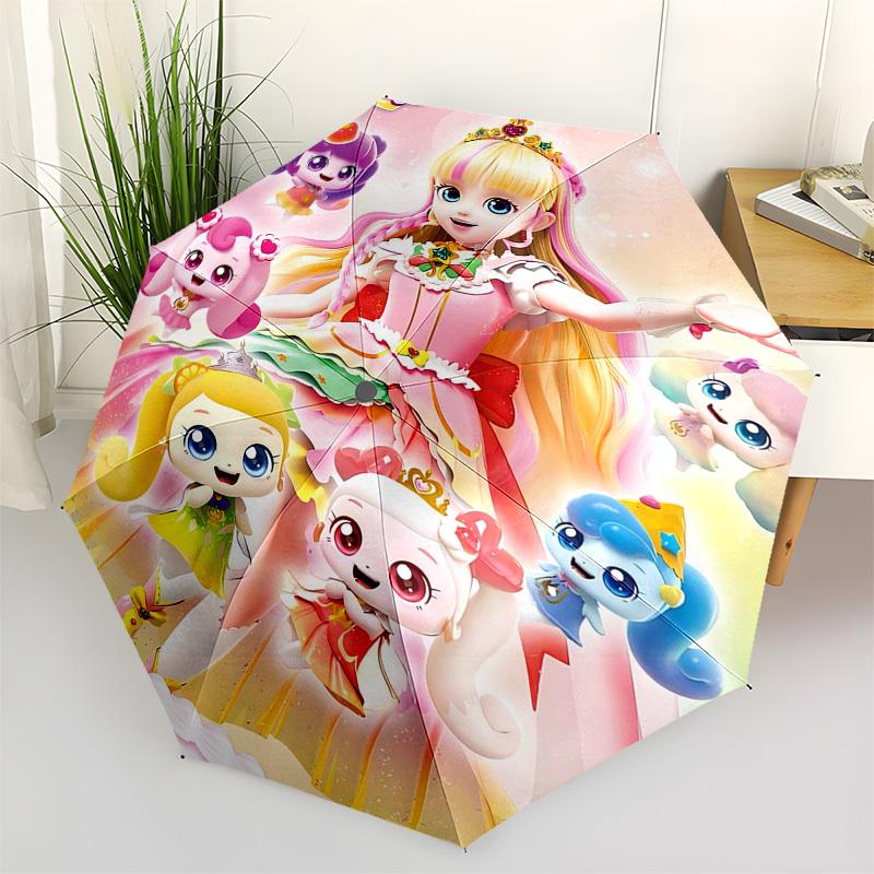 

Princess Adventure Themed Automatic Opening and Closing Umbrella, Compact Travel Umbrella, Lightweight and Portable, Suitable for Beach Comm