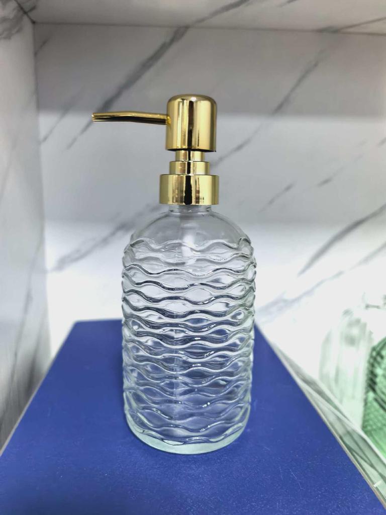 410ml Glass Pump Bottle for Hand Sanitizer, Soap, Shampoo, and Shower Gel